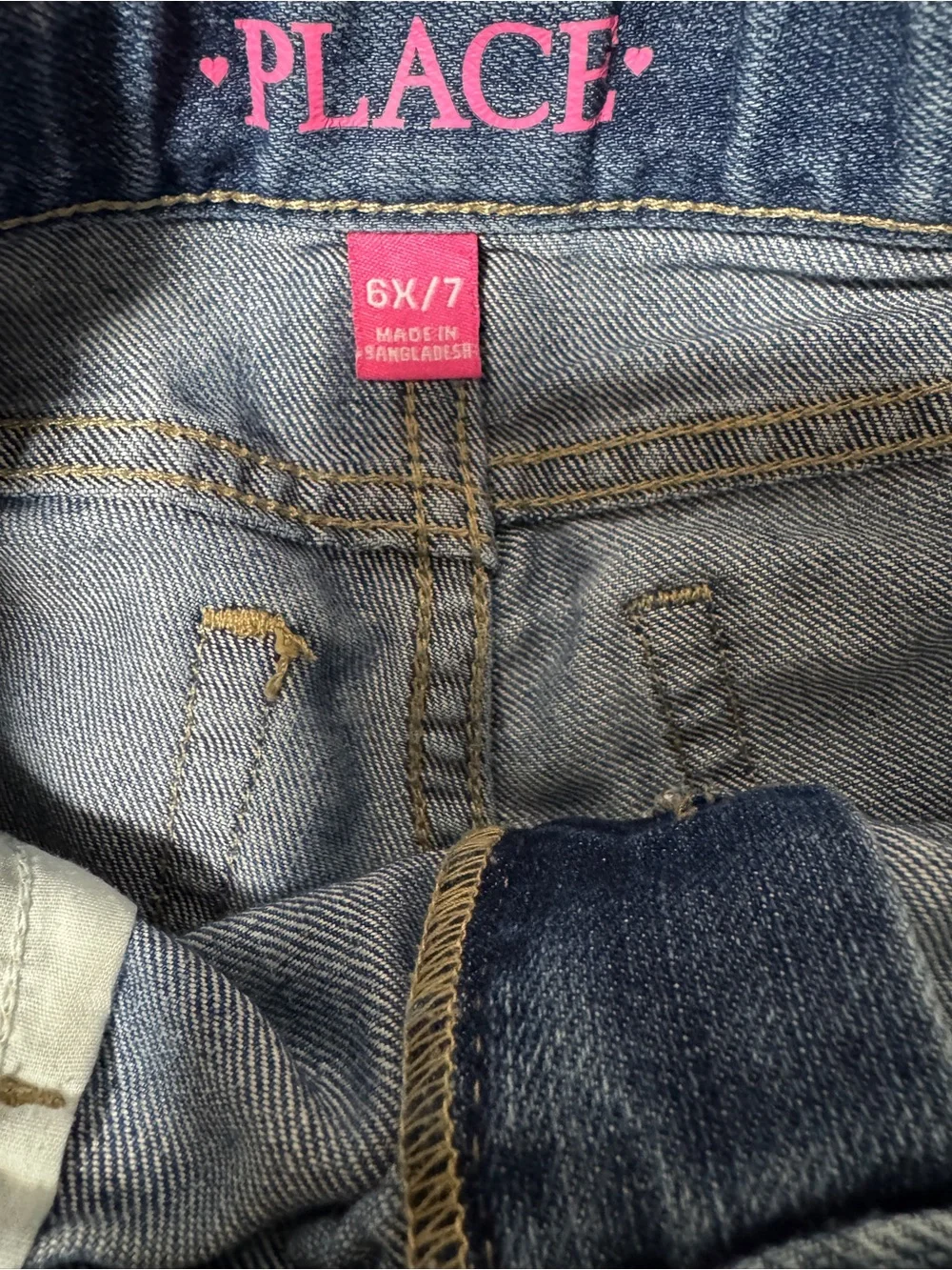 The Children's Place Blue Denim Shorts with Lace Trim Size 6x/7